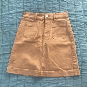 Everlane brown denim skirt